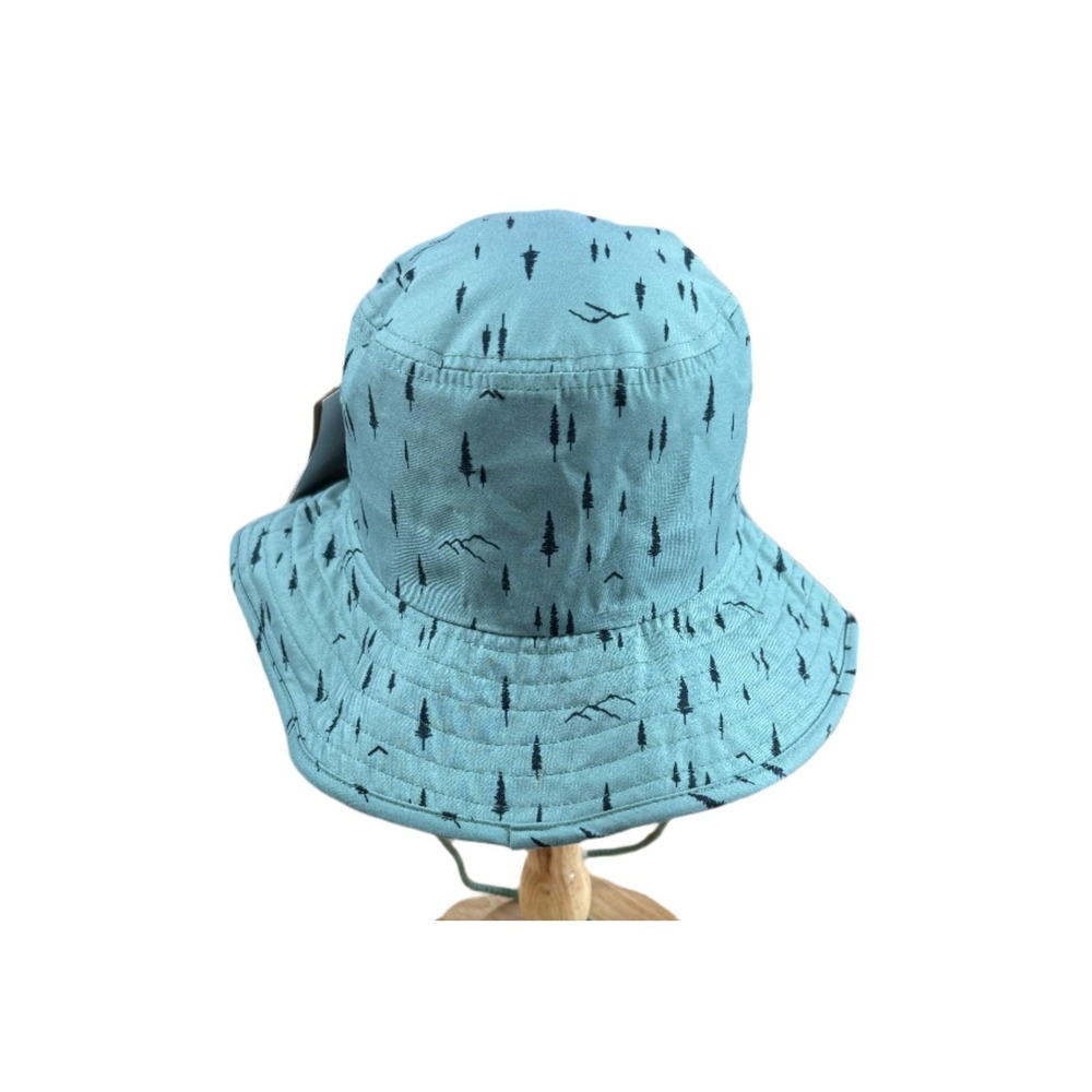 Jack + Sage Women Bucket Hat Sage Green Pine Tree Mountain Print‎ Sun Hat NWT